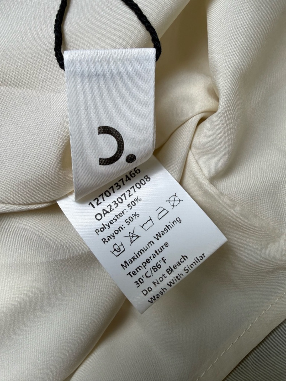 Commense Cream Black Slip Maxi Dress Open Back Medium NWT Flowy Rayon Blend - Picture 9 of 10